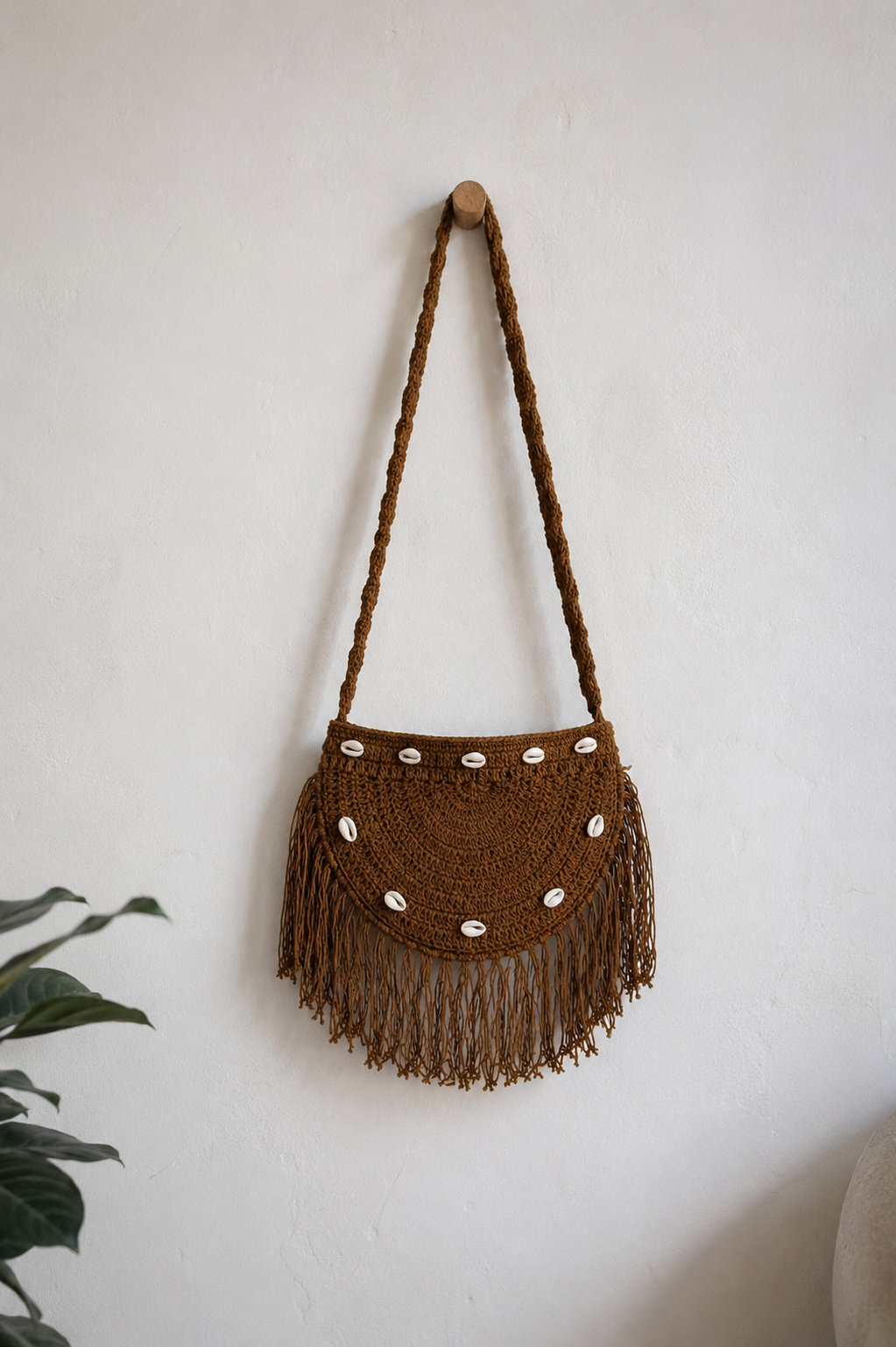 Women Boho Cotton Beach Tote Bag Crochet Shoulder Bag