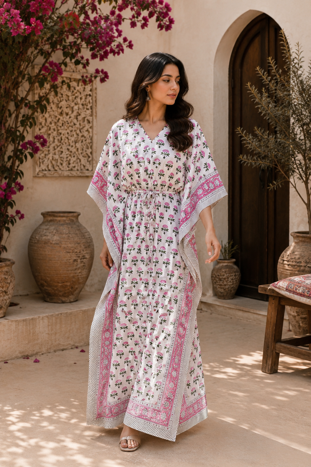 Handmade Block Print Kaftan For Daily Use