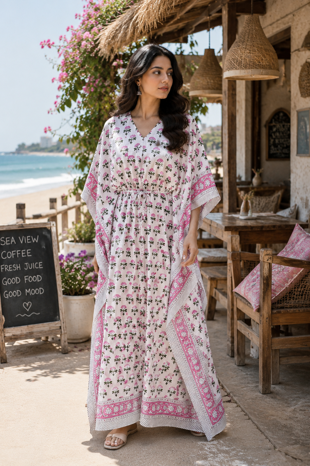 Handmade Block Print Kaftan For Daily Use