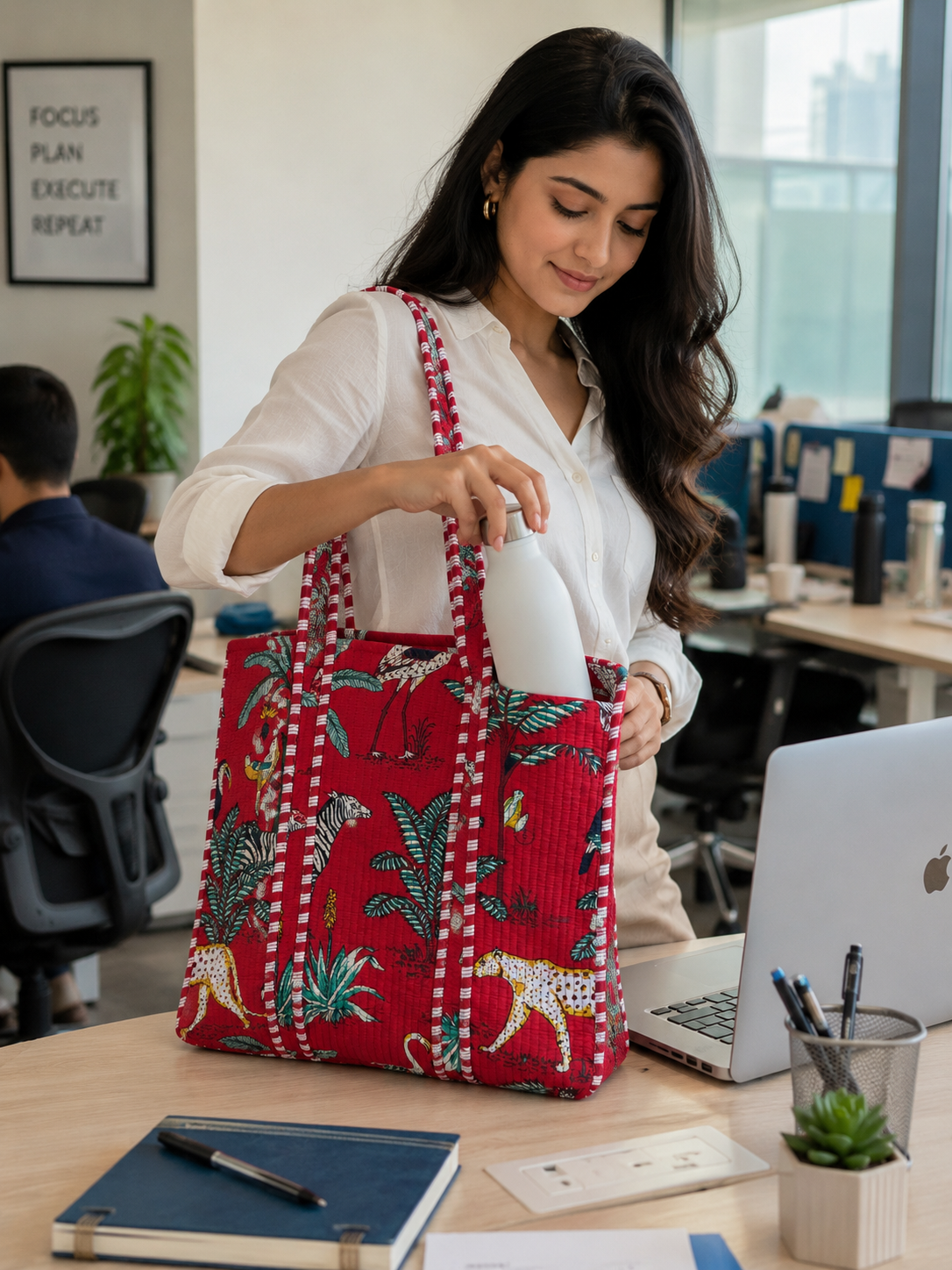 Printed Tote Bag For Daily Use Women