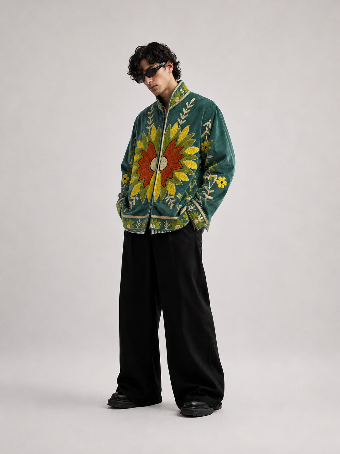 Floral suzani embroidery jacket