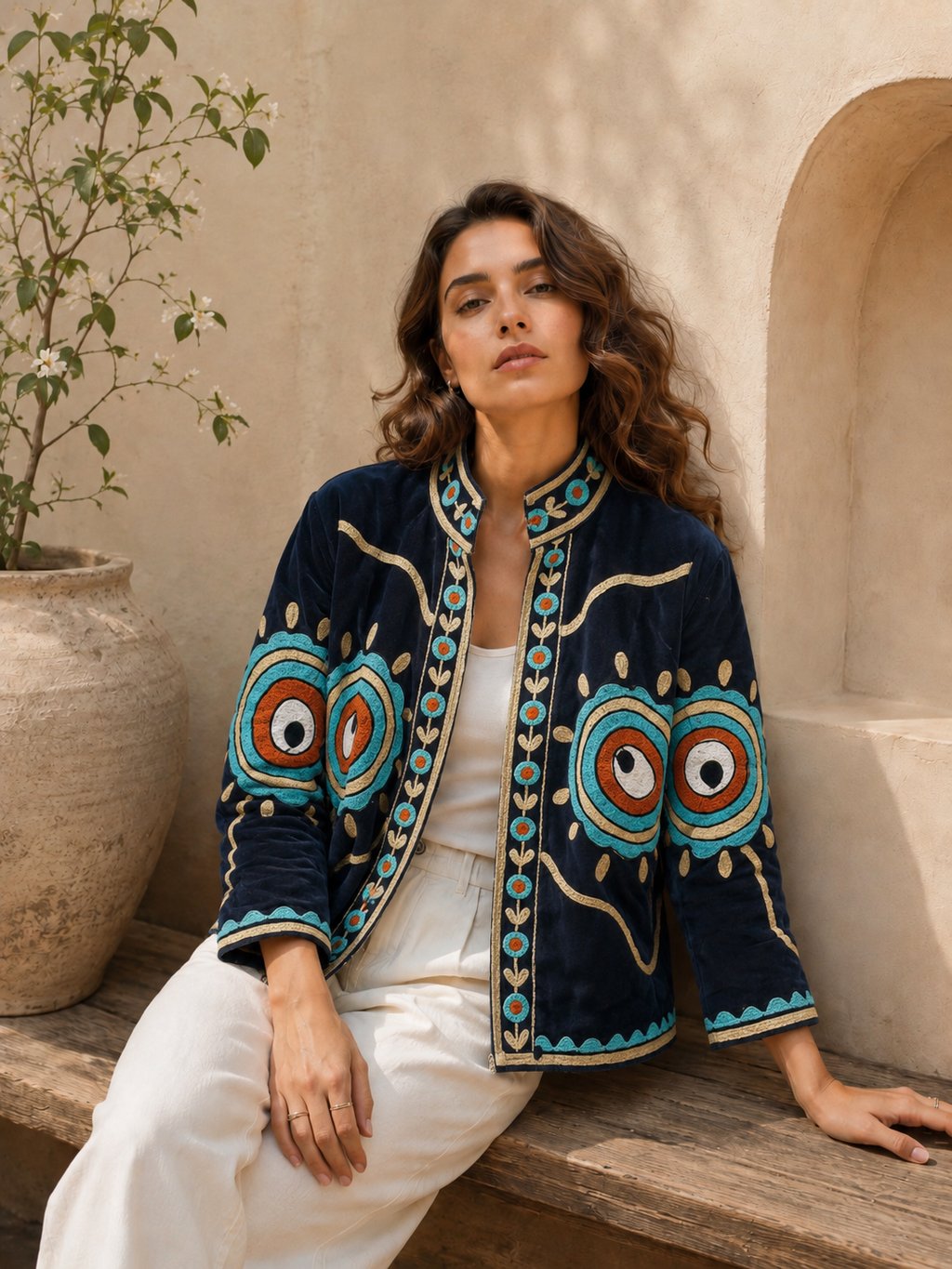 Valvet suzani jacket women