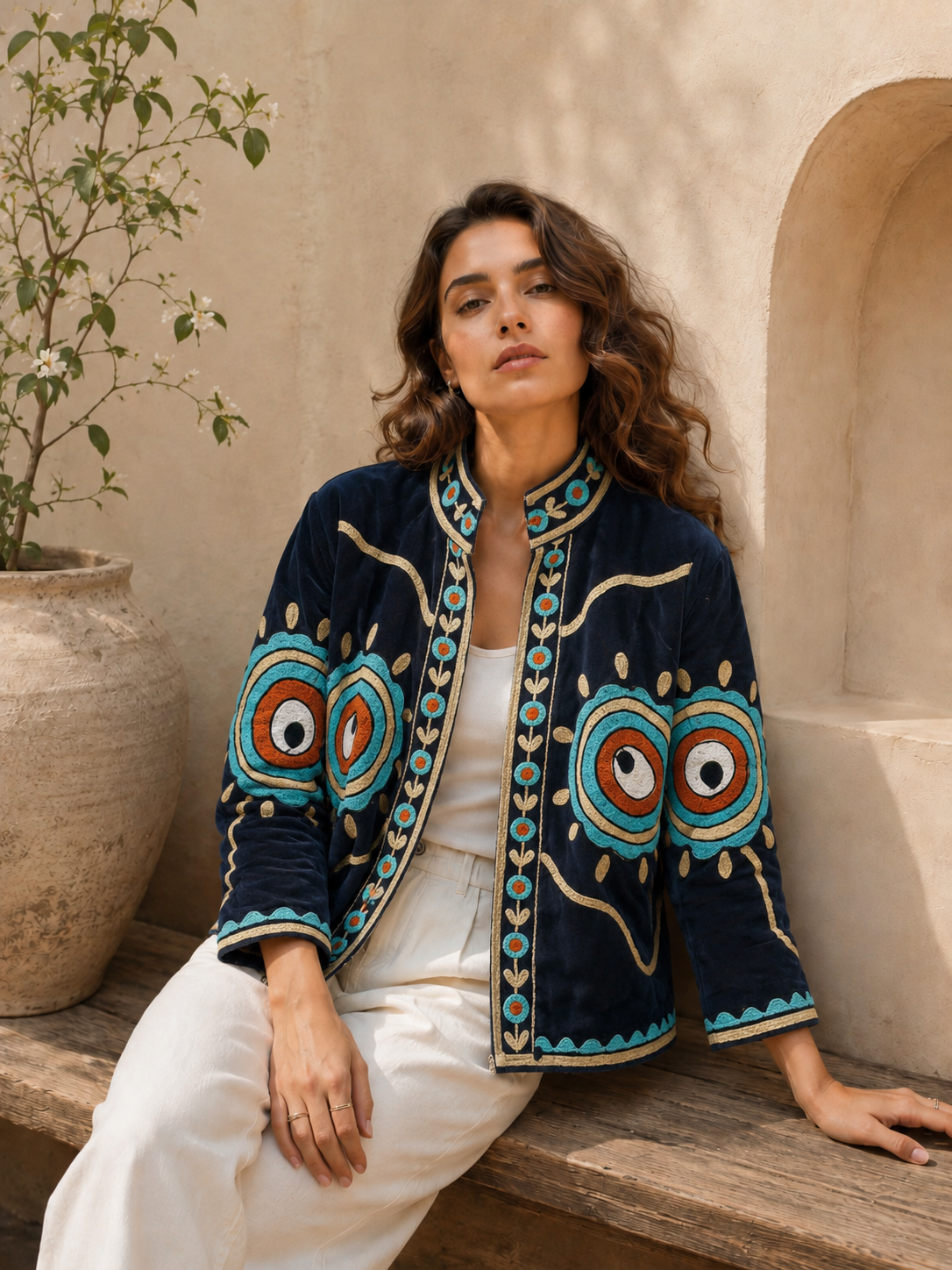 Valvet suzani jacket women