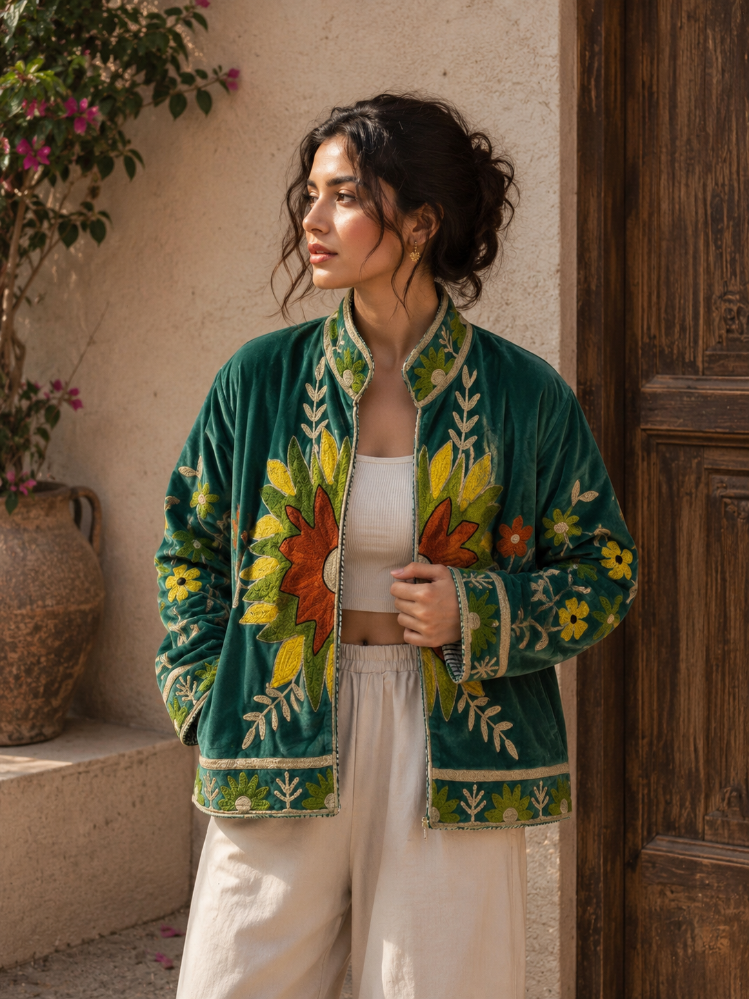 Floral suzani embroidery jacket