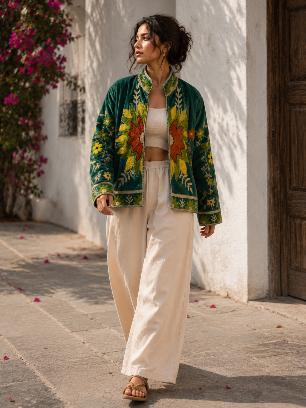 Floral suzani embroidery jacket