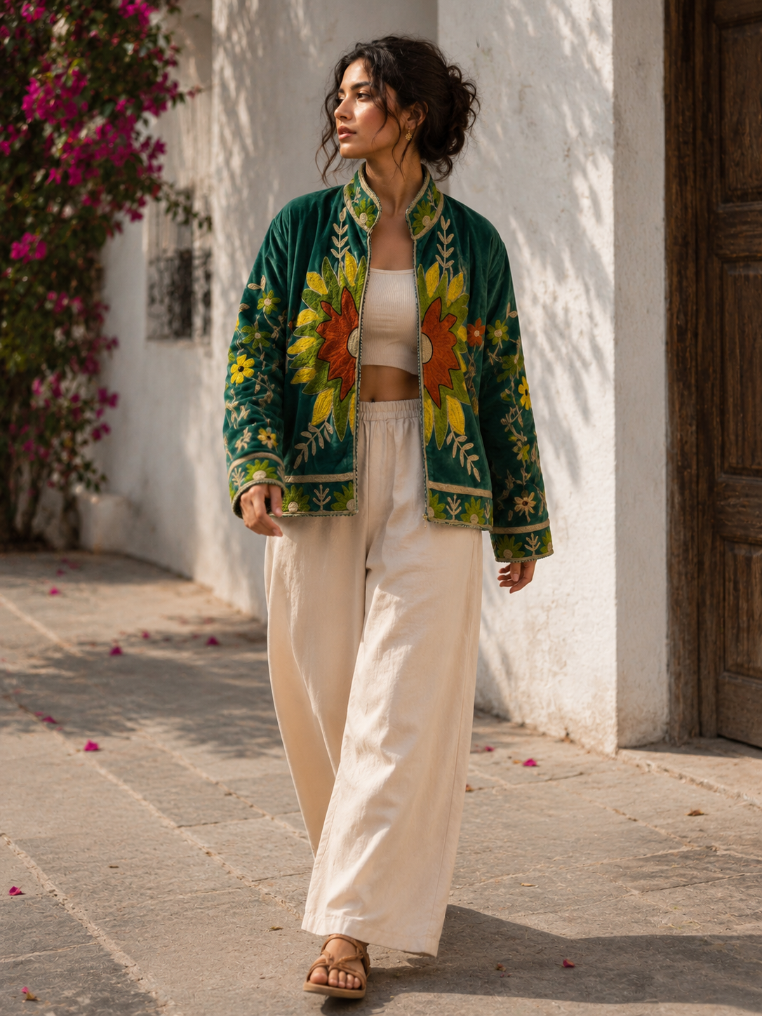 Floral suzani embroidery jacket