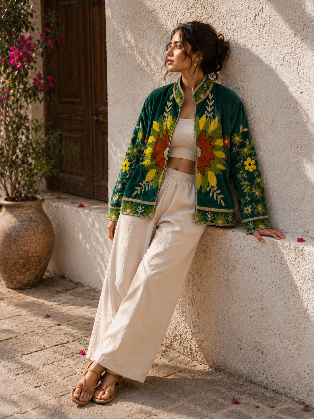 Floral suzani embroidery jacket