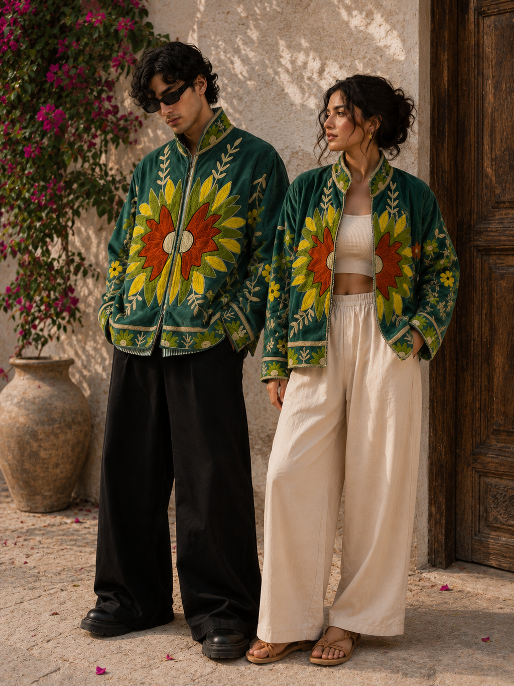Floral suzani embroidery jacket