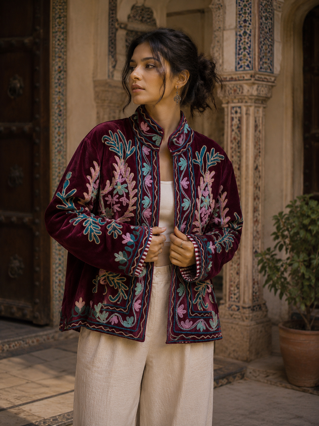 Velvet Suzani Jacket For Women