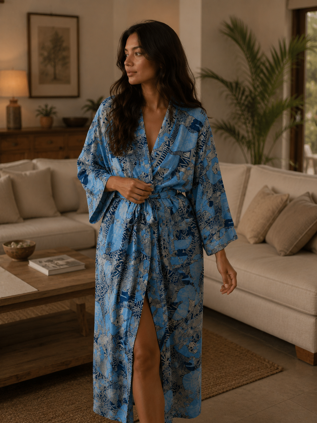 Women Cotton Kimono Bathrobe