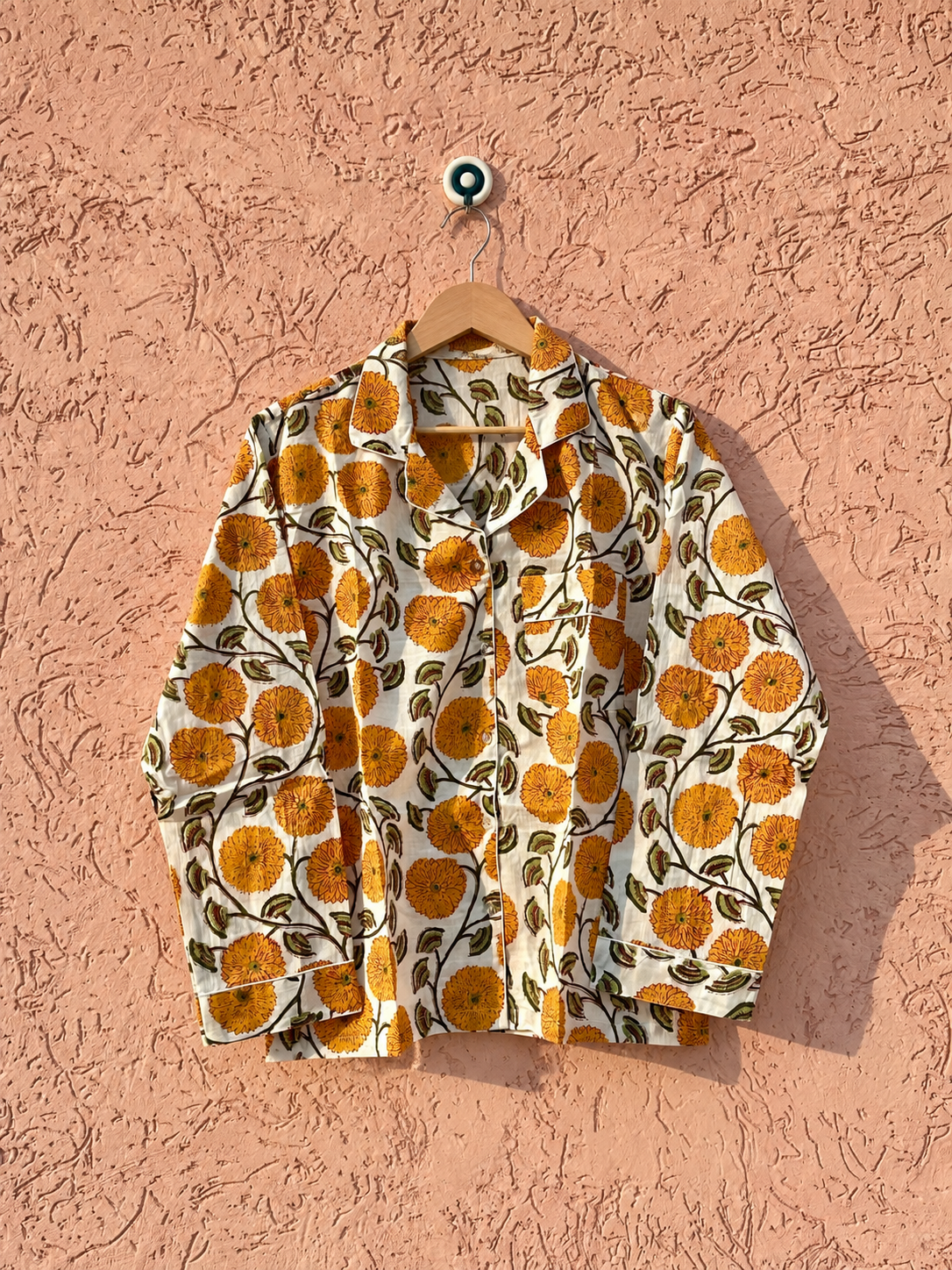 Floral In The Cloud Button Down Pj Set