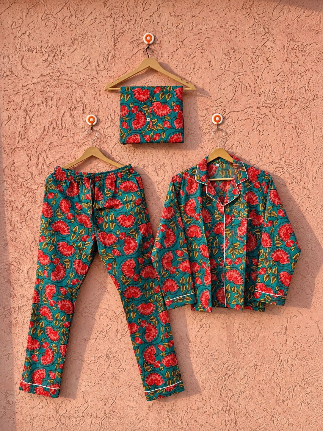 Image of 100% Cotton Floral Sleepwear