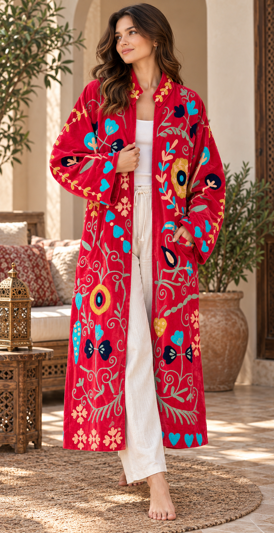 Luxury Long Velvet Jacket
