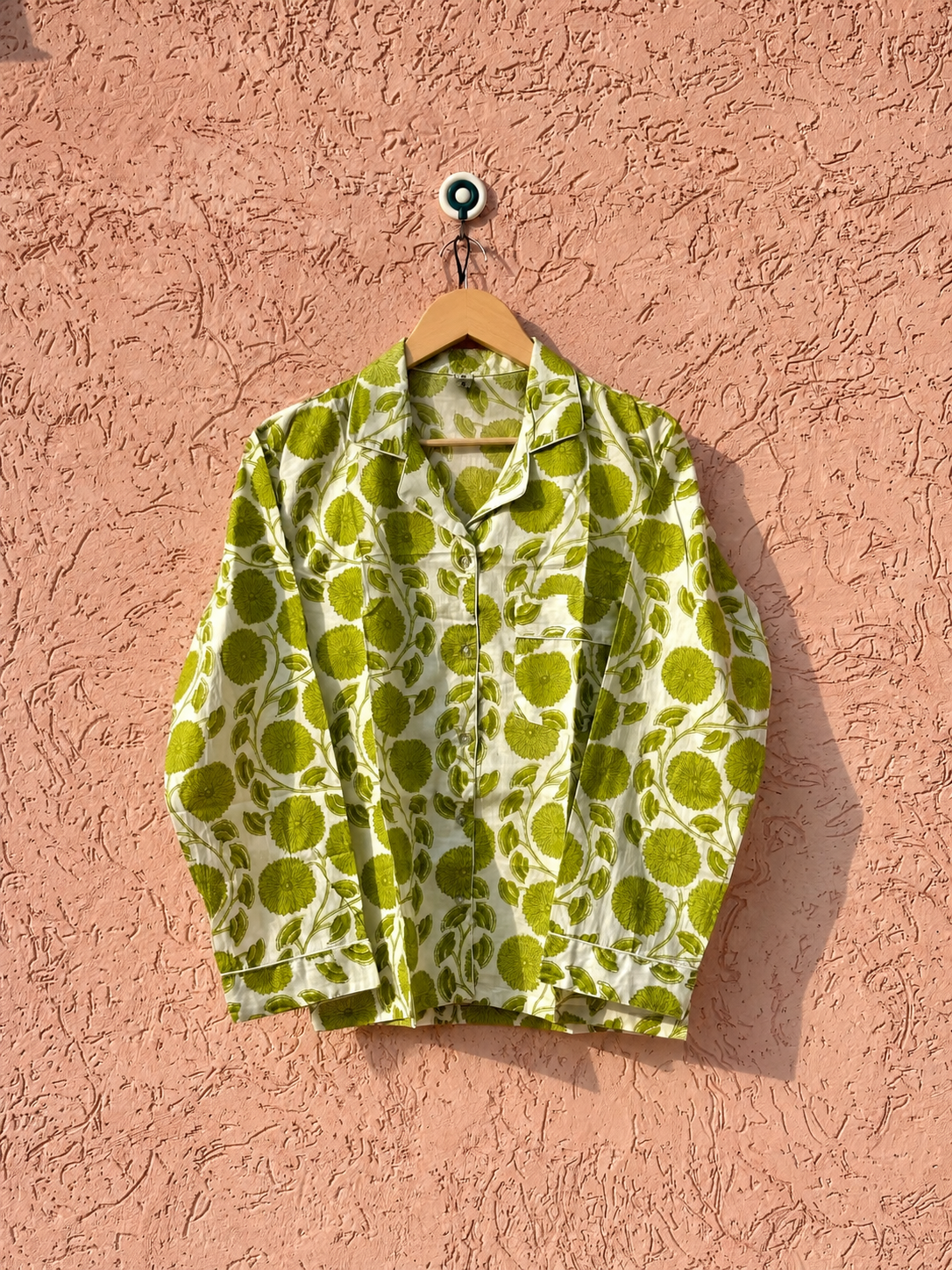 Image of 100% Cotton Floral Printed Night Suit