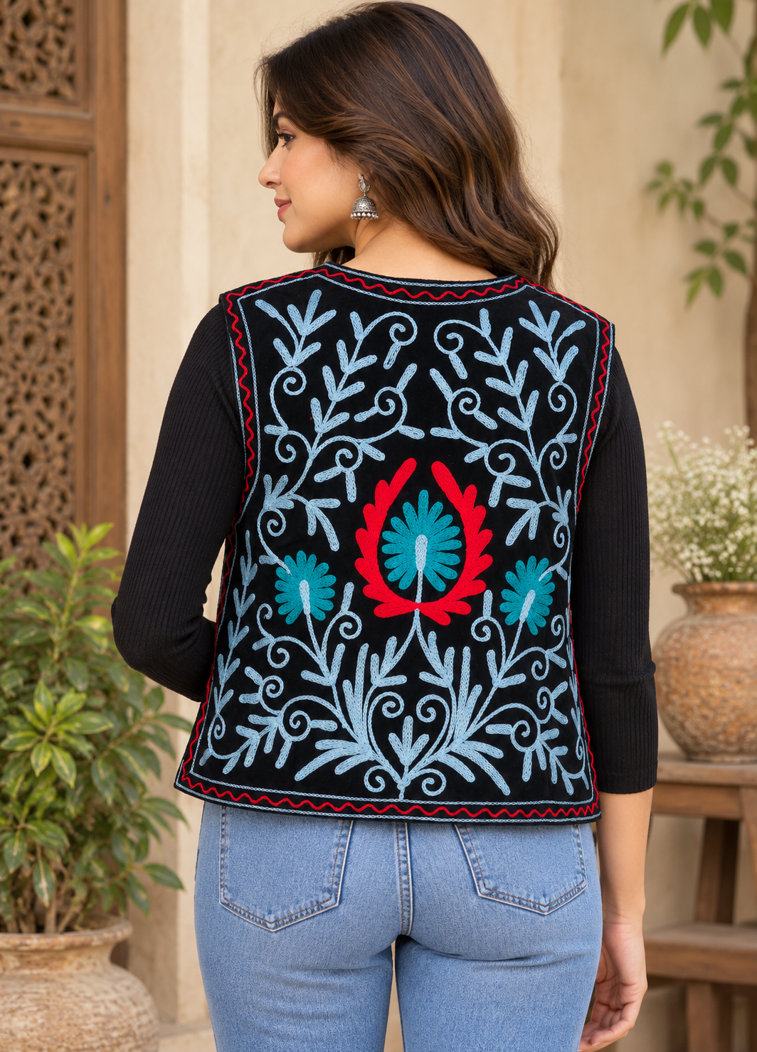 Image of Suzani Embroidered Jacket for Women