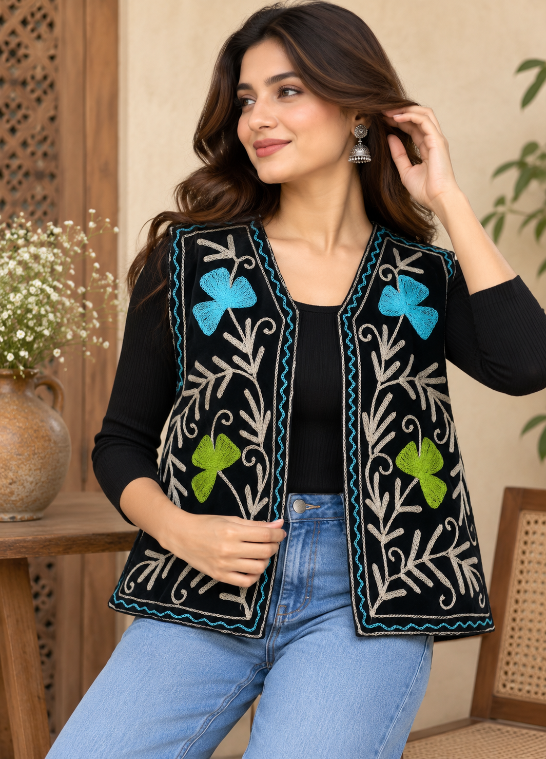 Image of Handmade Suzani Embroidered Jacket for Women
