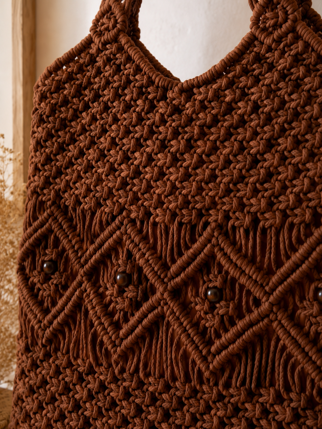 Premium Macrame Shoulder Bag Handmade Crochet Tote Bag for Women