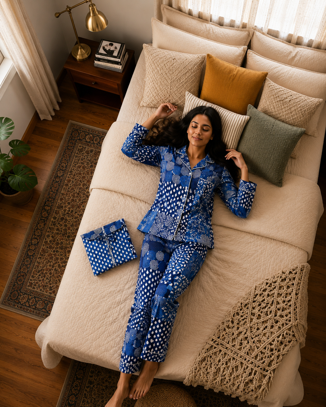 100% Cotton Pajama Set breathable Summer Night Suit for women