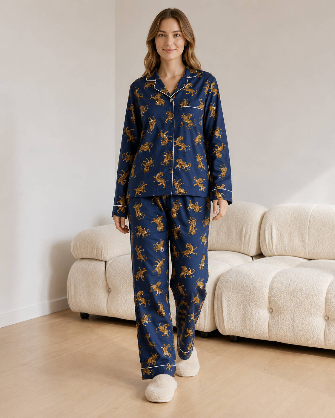 Handmade Boho Cotton Pajama Set for Women Comfort night suit