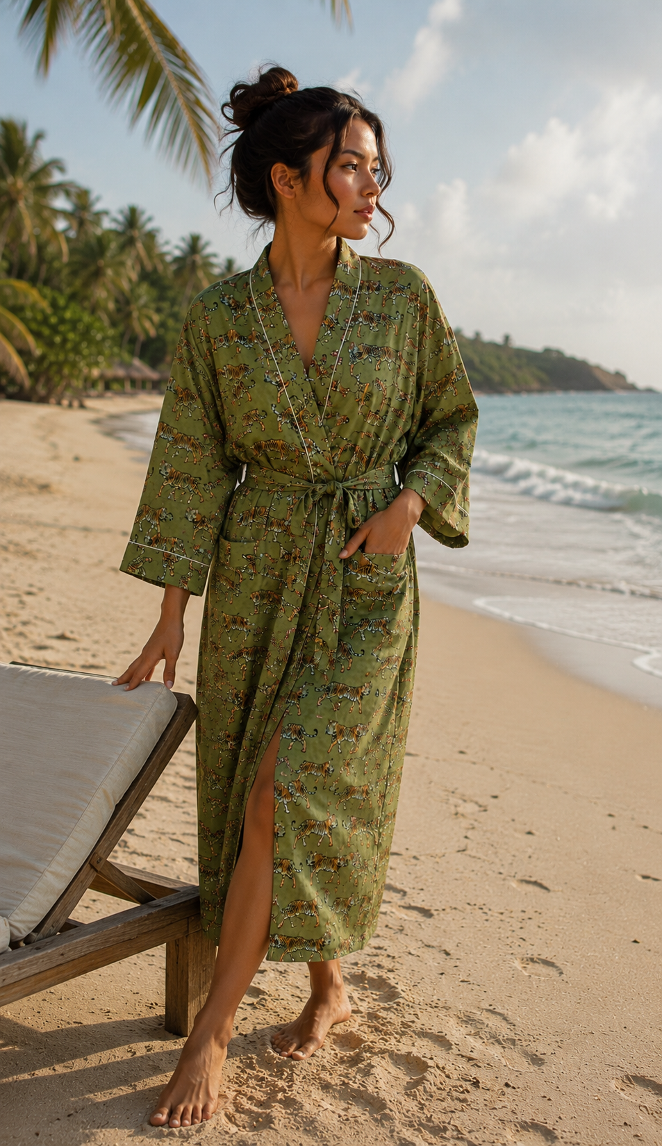 Women Cotton Handmade Bathrobe