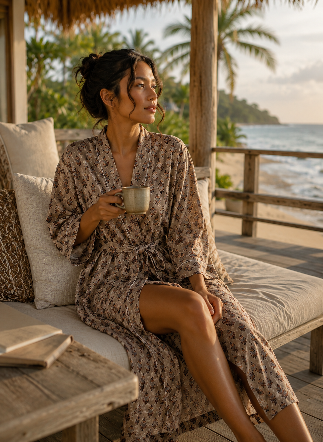 Handmade Kimono Bathrobe For Women