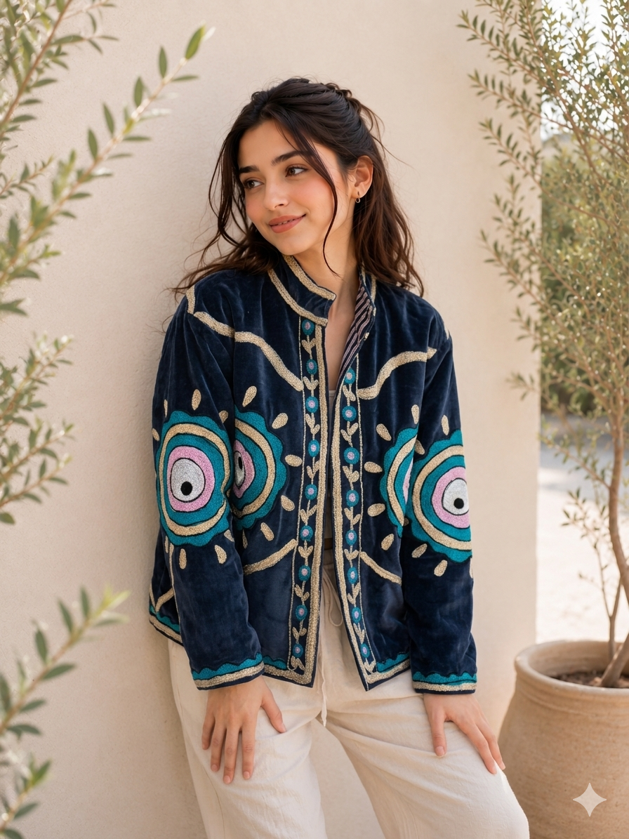 Hand Embroidery suzani jacket women