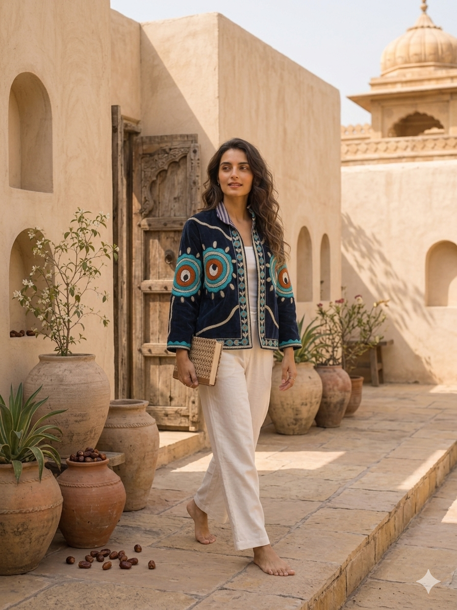 Valvet suzani jacket women