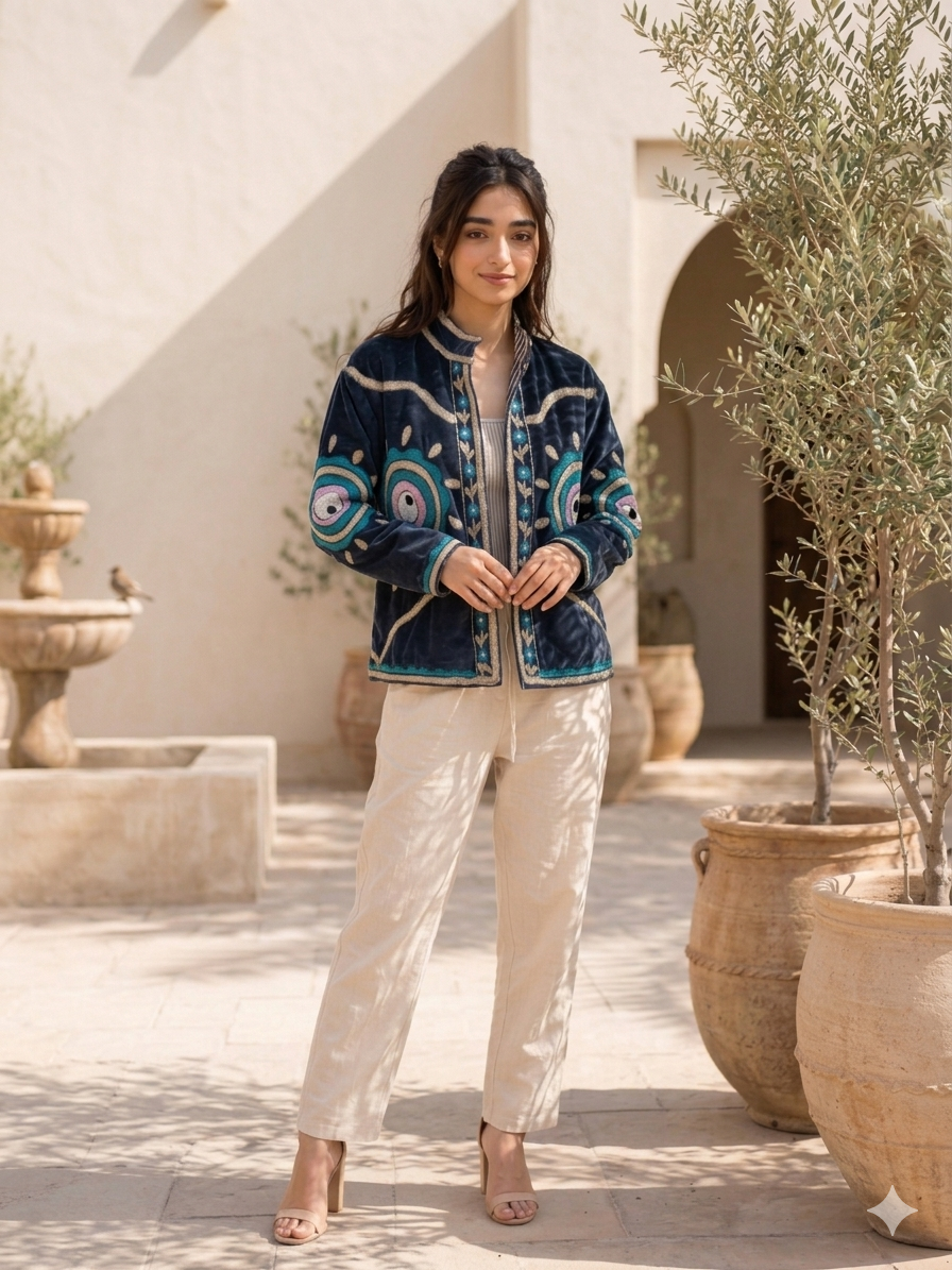 Valvet suzani jacket women