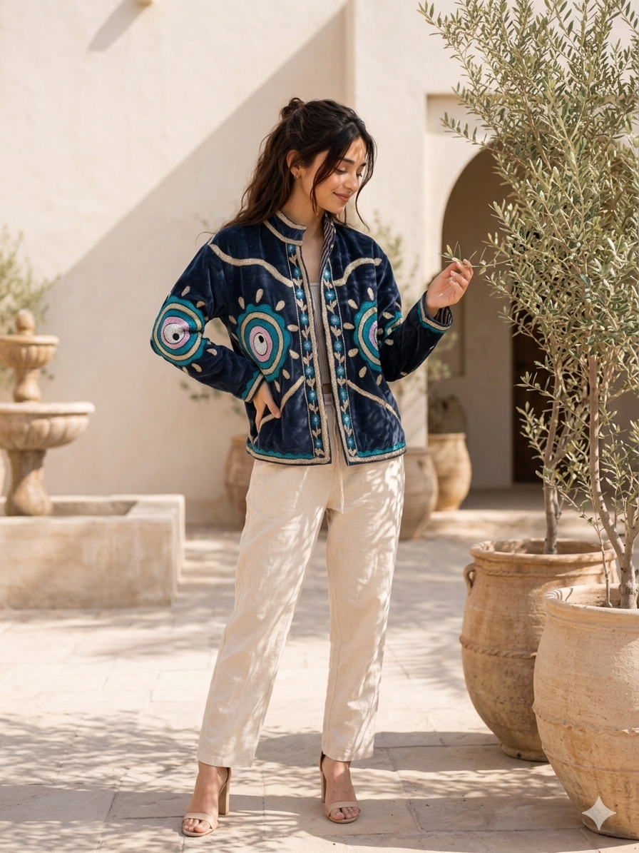 Hand Embroidery suzani jacket women