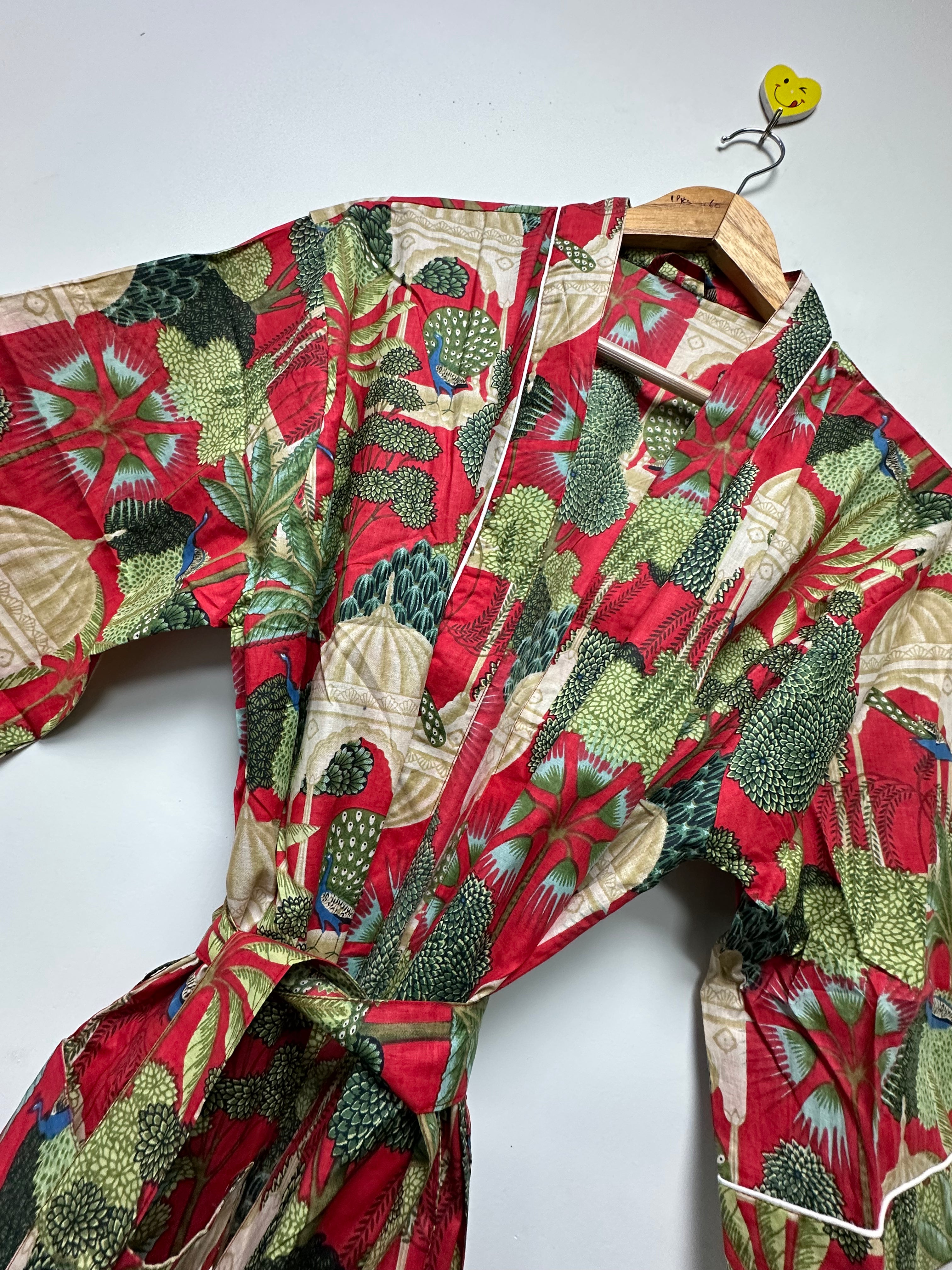 Image of Floral Printed Bathrobe For Women