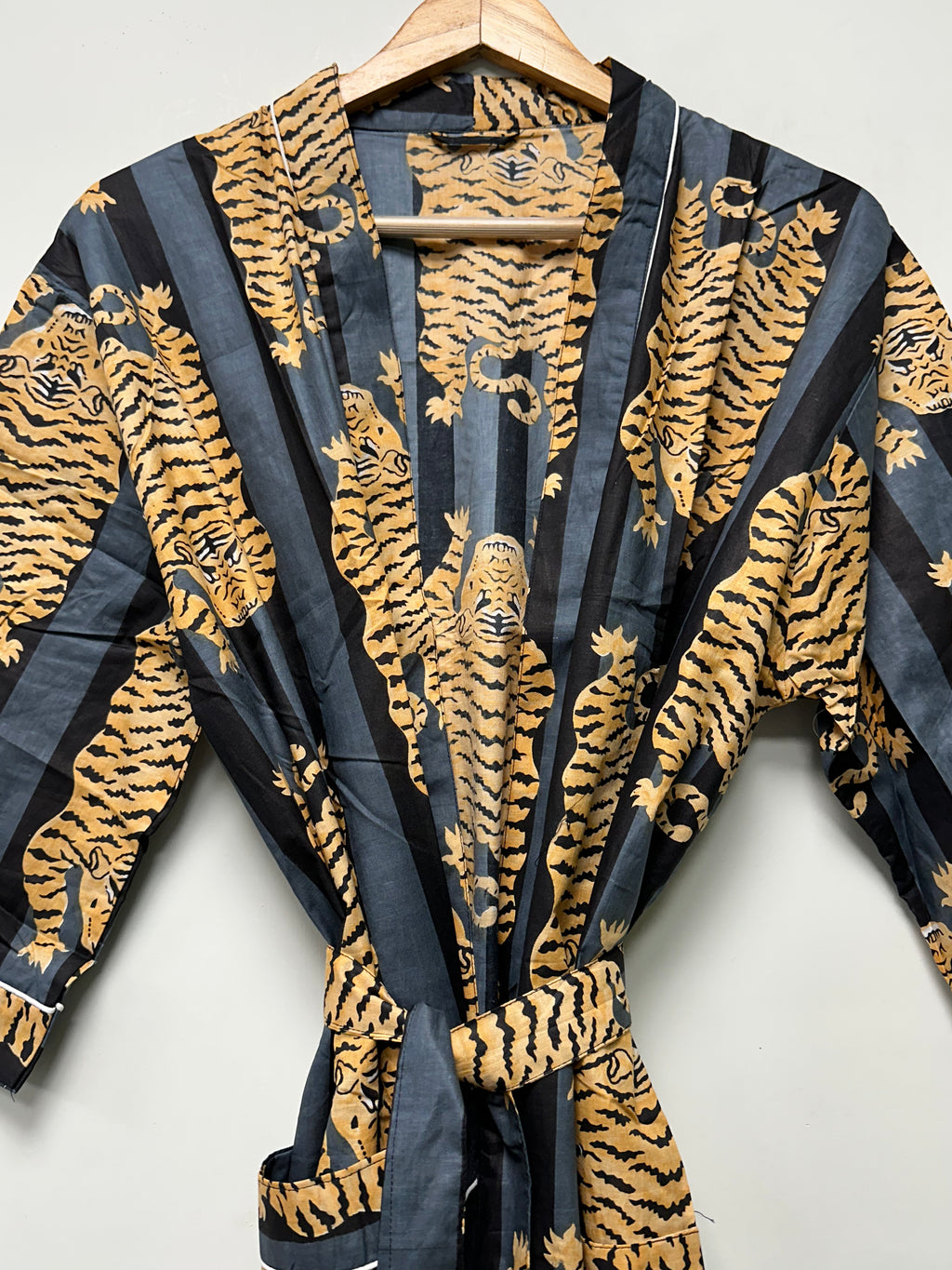 Tiger Print Cotton Bathrobe For omen
