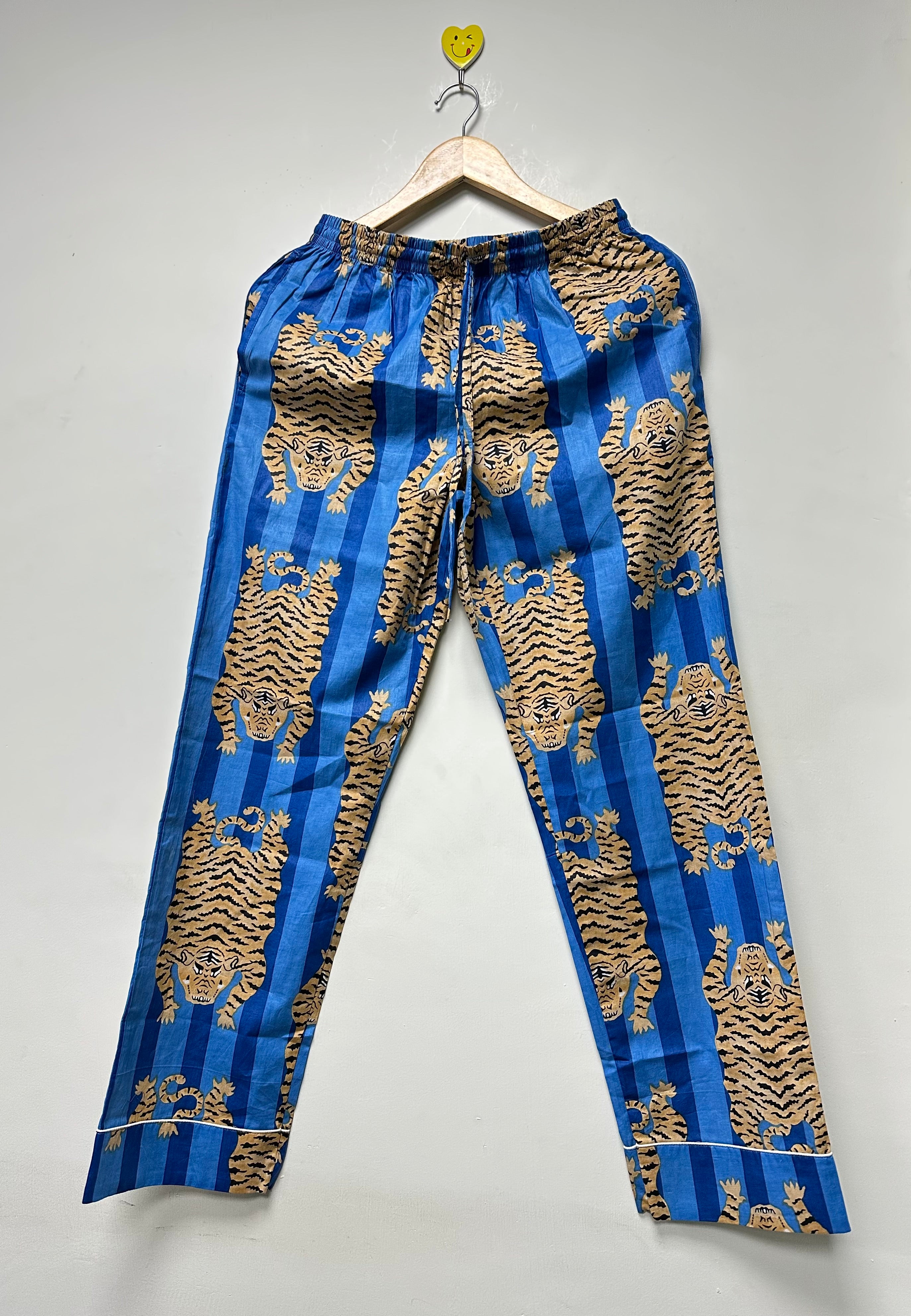 Image of Premium Cotton Nightwear Set Tiger Print Handmade Pajama Set