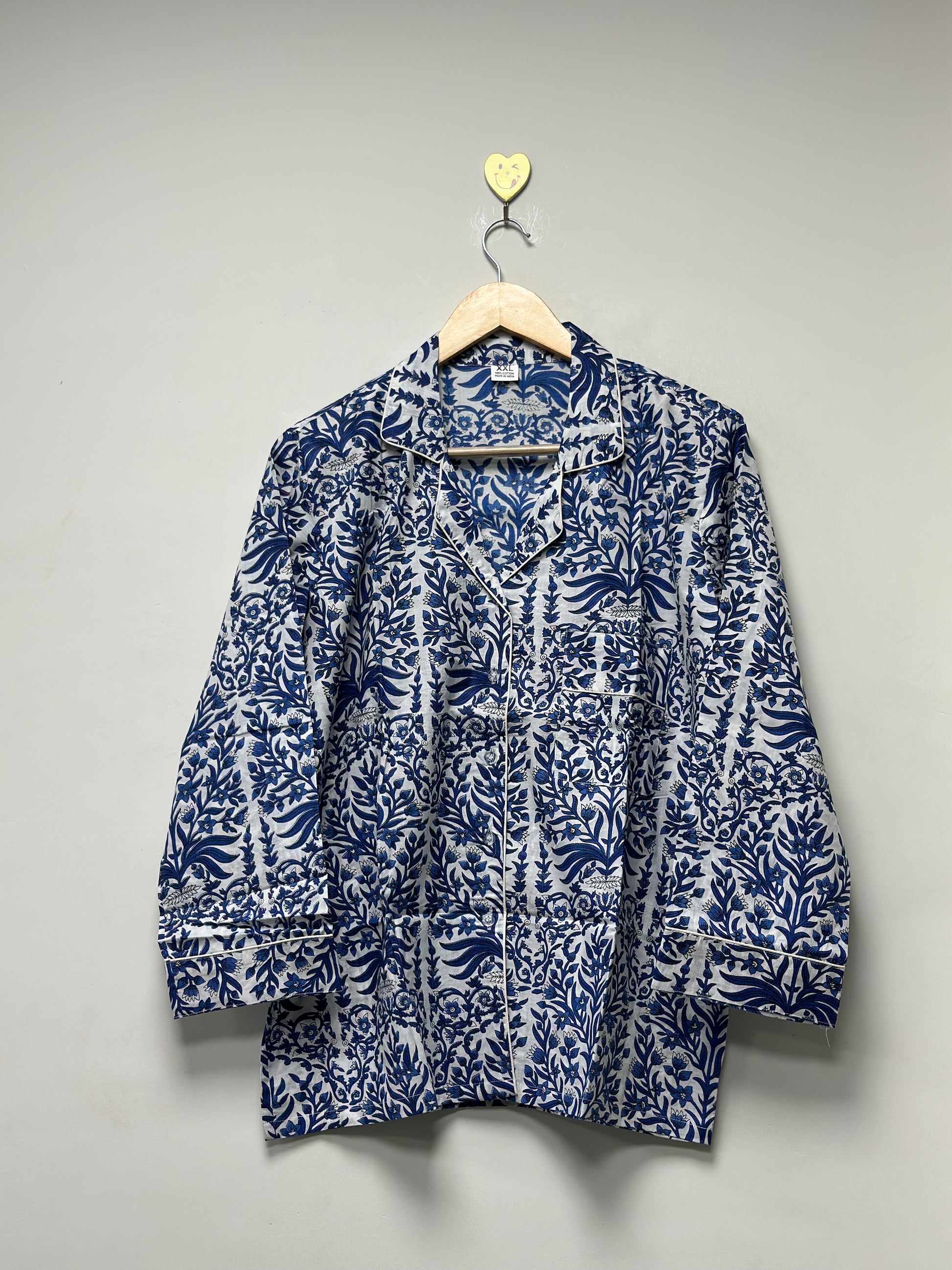 Elegant Handmade Cotton Night Suit Set