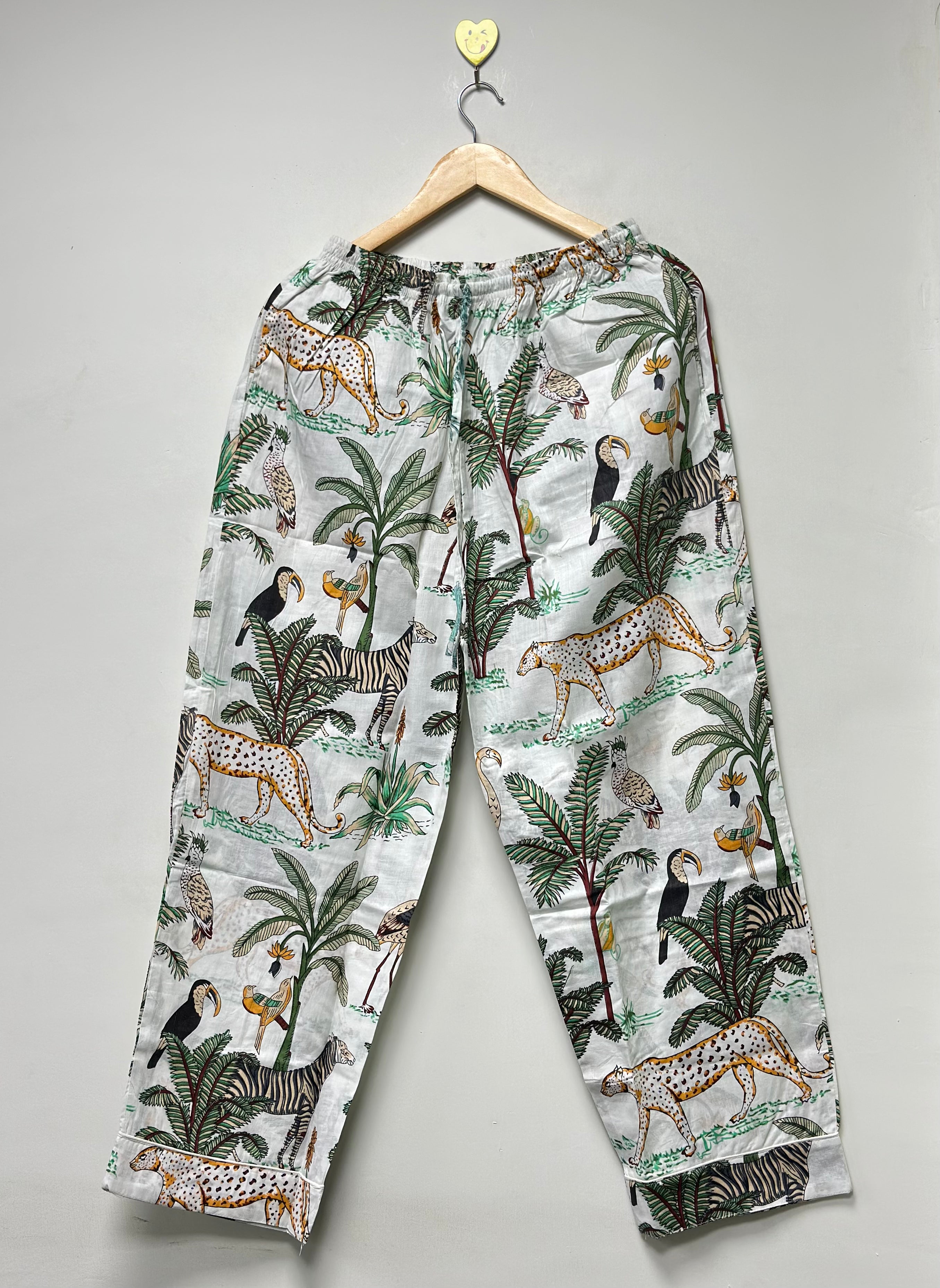 Floral Printed Cotton PJ Set Handmade Lounge & Night Suit