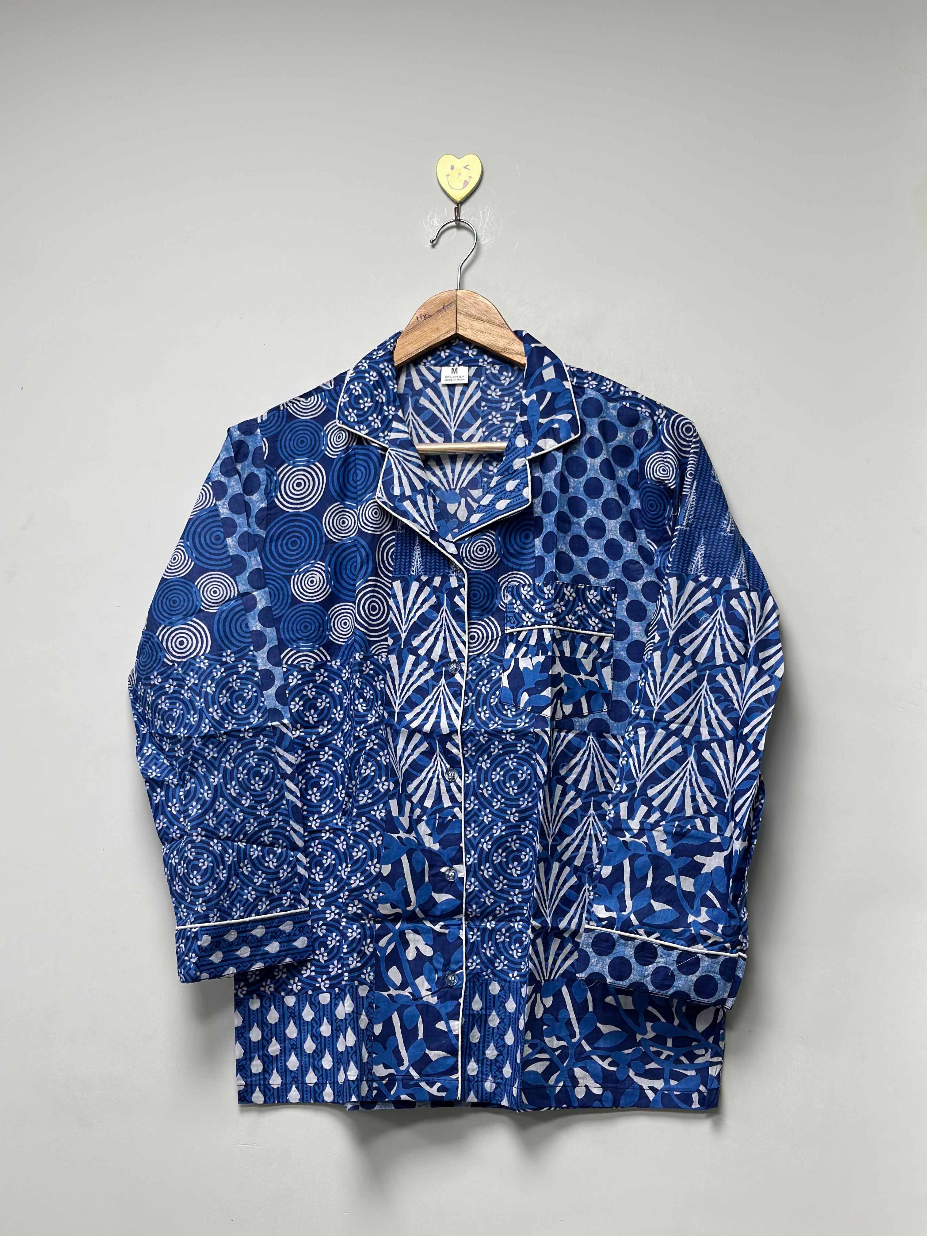 Printed Cotton Pajama Set Indian Summer Night Suit