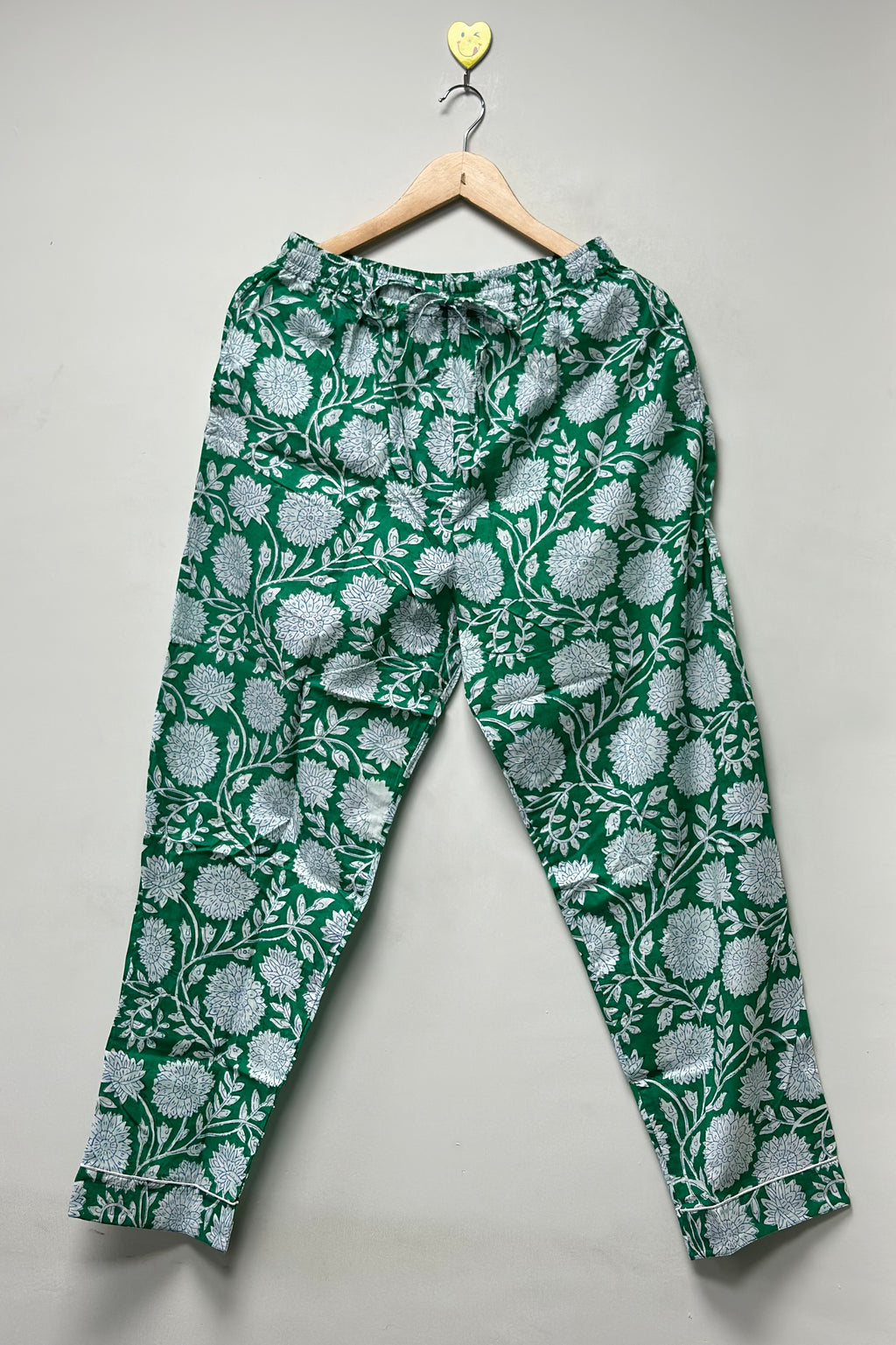 Breathable Cotton PJ Set for Women Floral Handmade Nightwear
