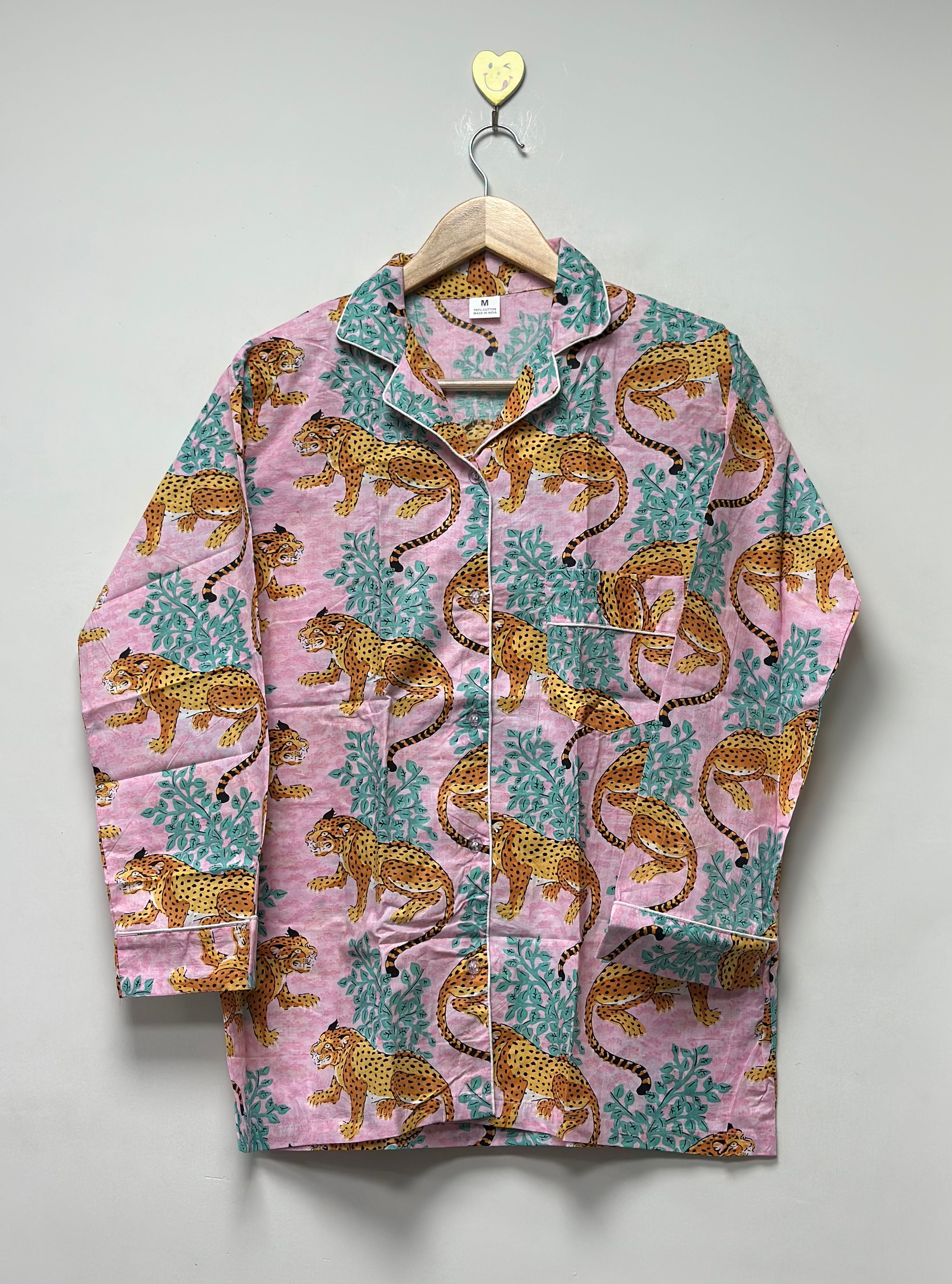 Image of Women’s Floral Lounge Set Handmade Cotton Pajama Outfit