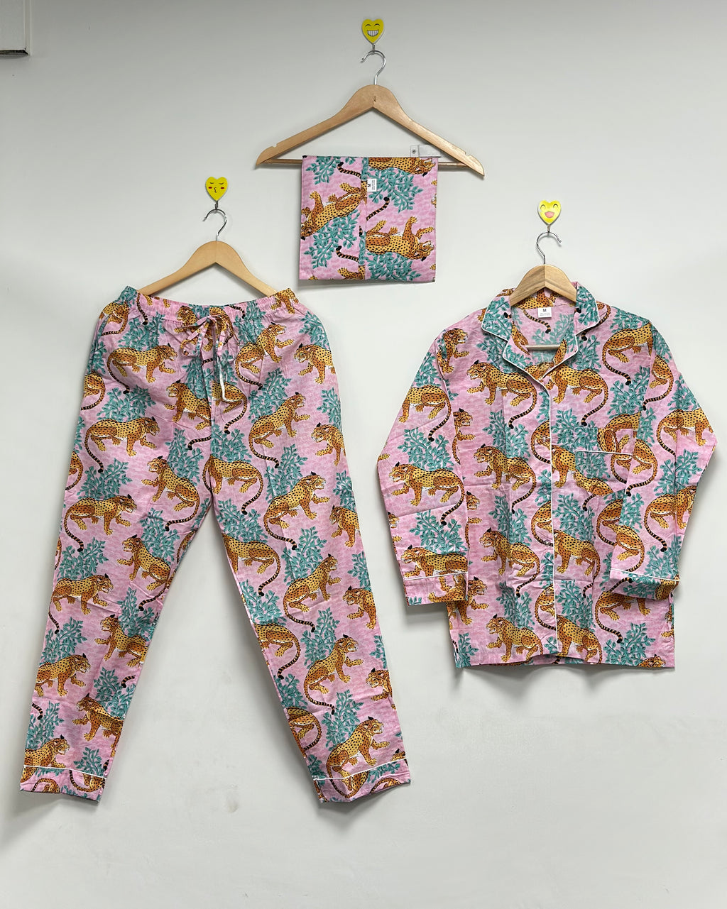 Women’s Floral Lounge Set Handmade Cotton Pajama Outfit