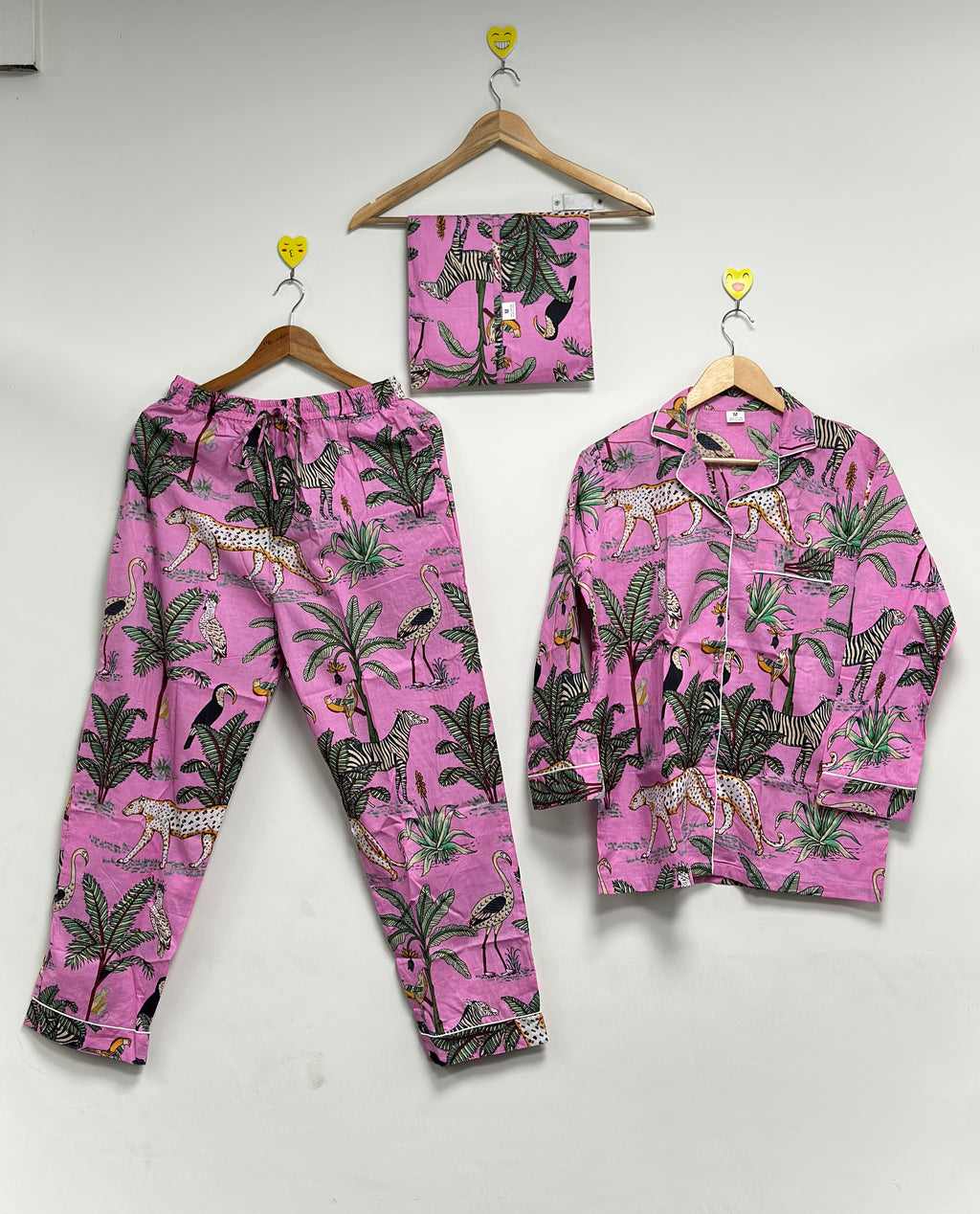 Cotton Floral Night Suit for Women Handmade Pajama Set