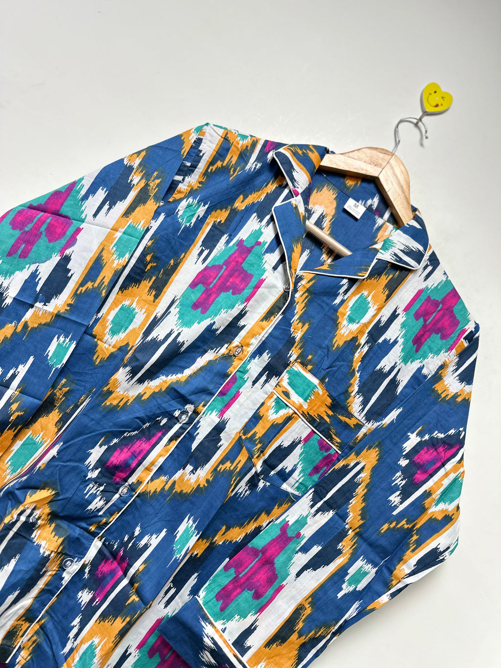 Boho Floral Cotton PJ Set for Women Handmade Comfort Wear