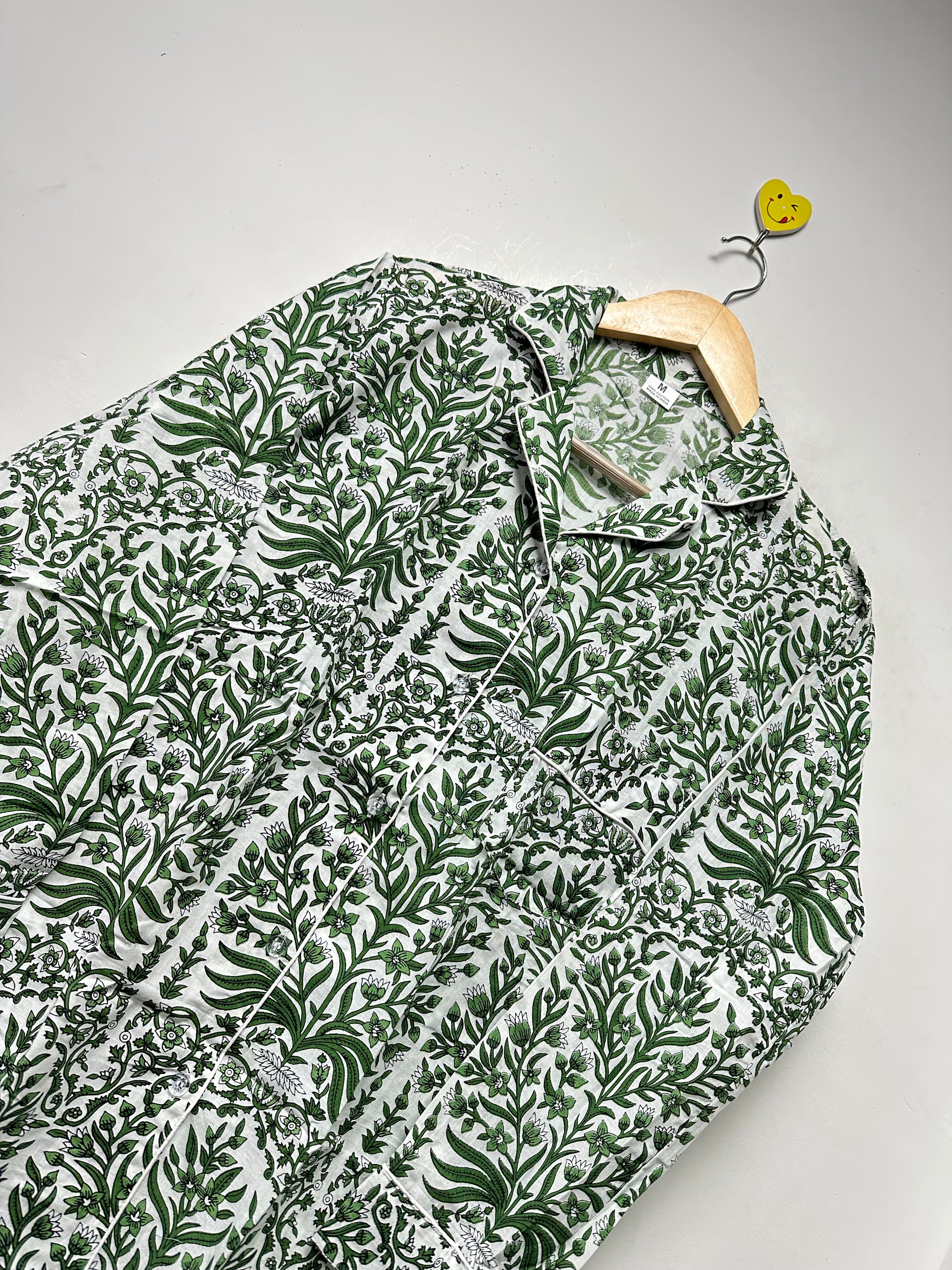 Vintage Floral Pajama Set printed Cotton Lounge Wear
