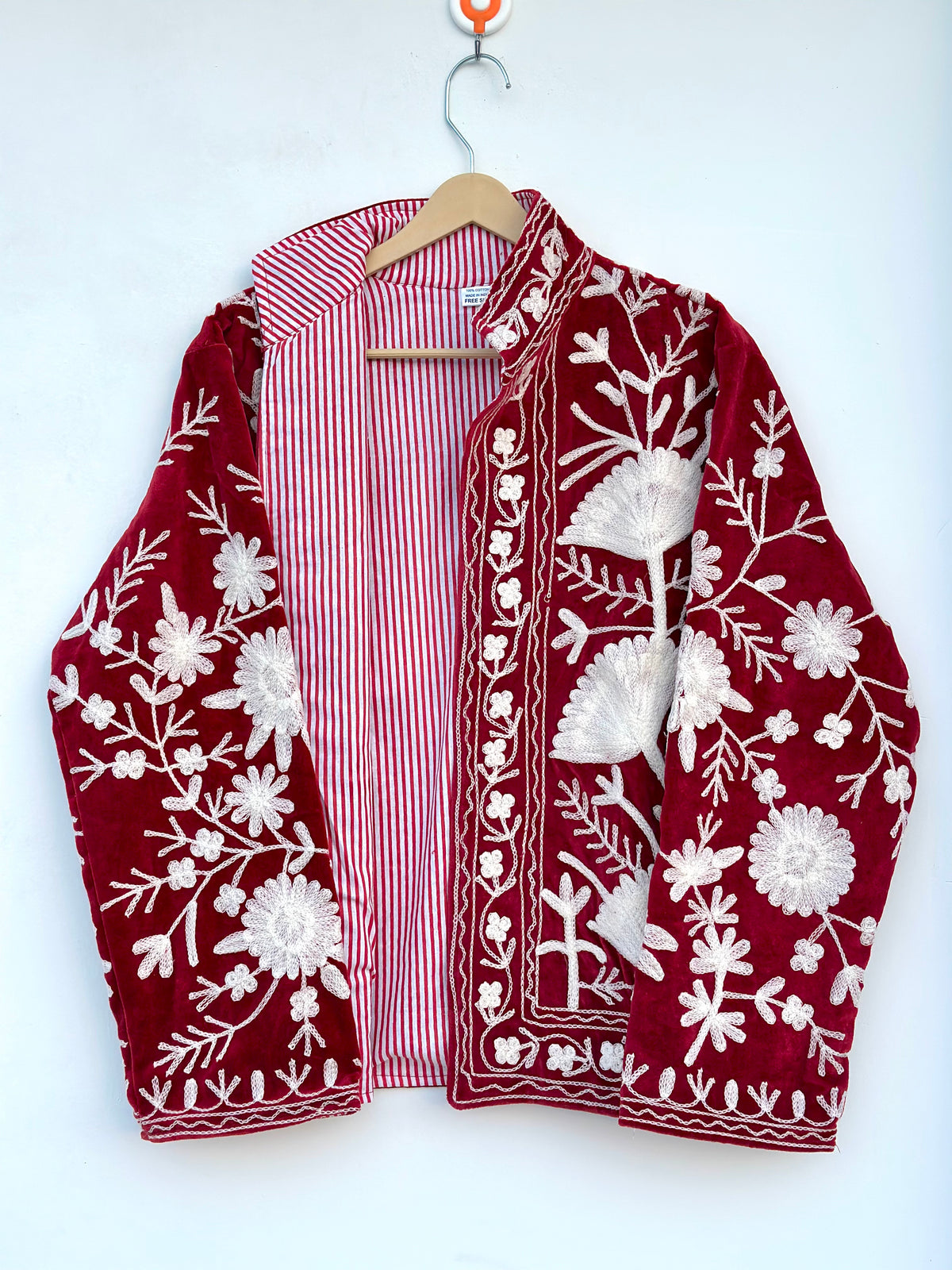 Hand Embroidered Floral Indian Jacket