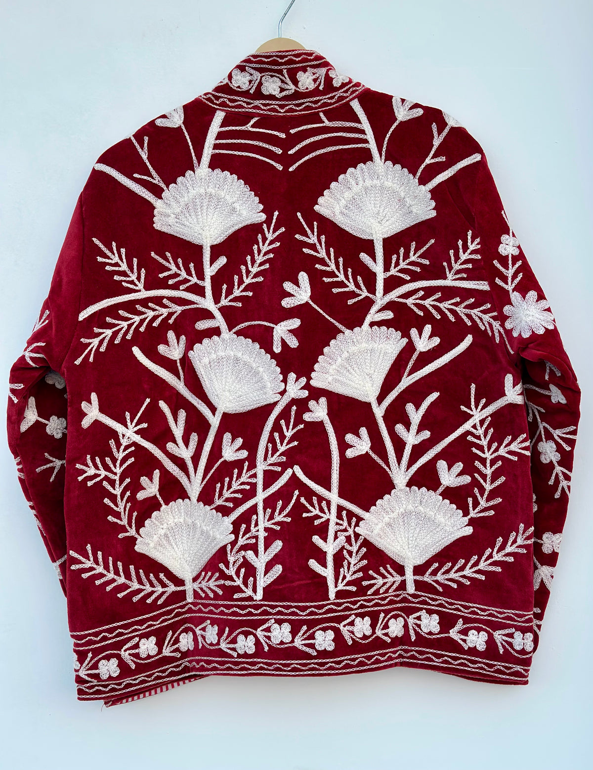 Hand Embroidered Floral Indian Jacket
