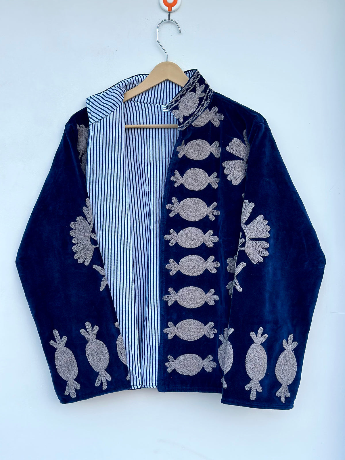 Handmade Velvet Suzani Embroidered Jacket