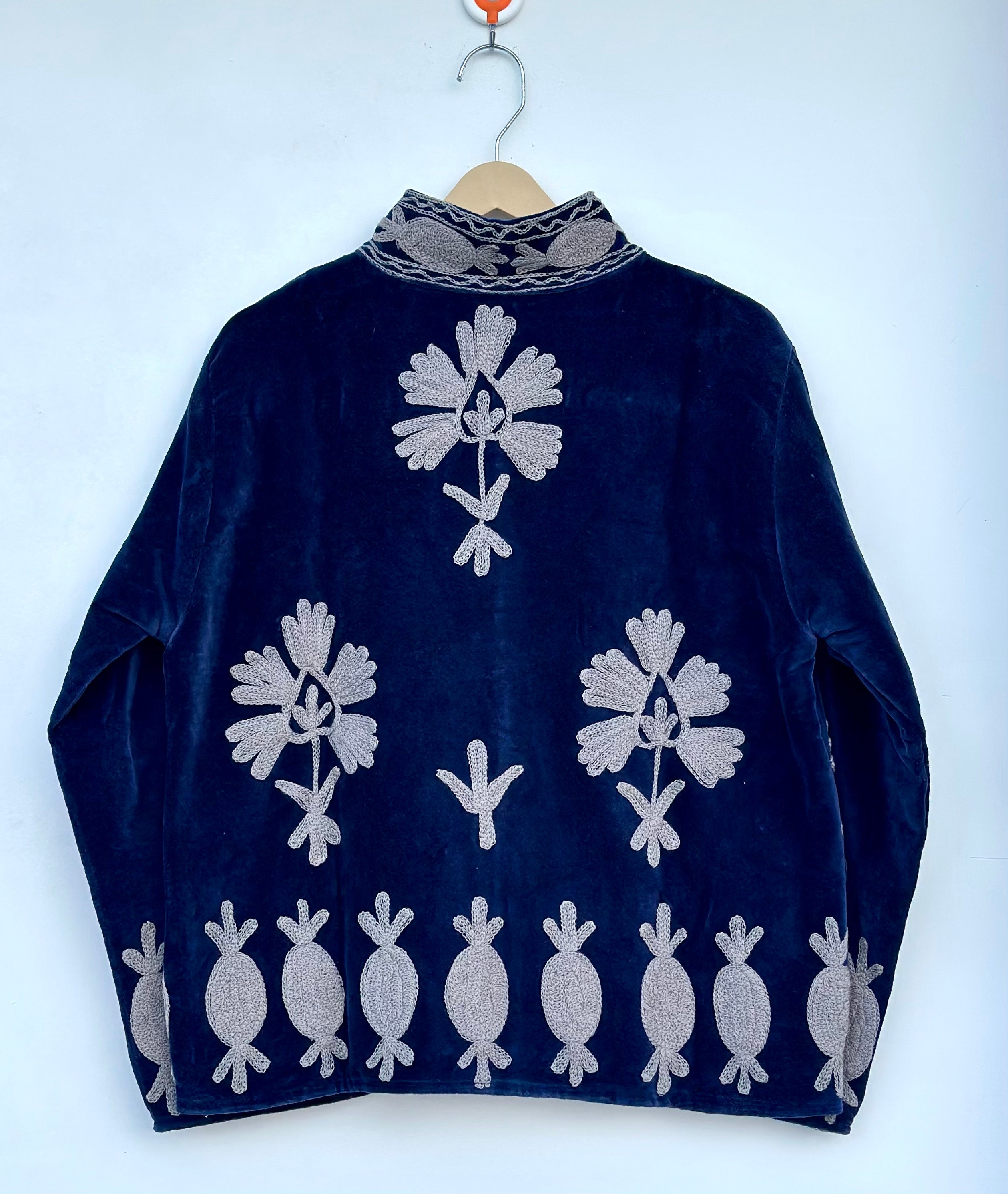 Image of Handmade Velvet Suzani Embroidered Jacket
