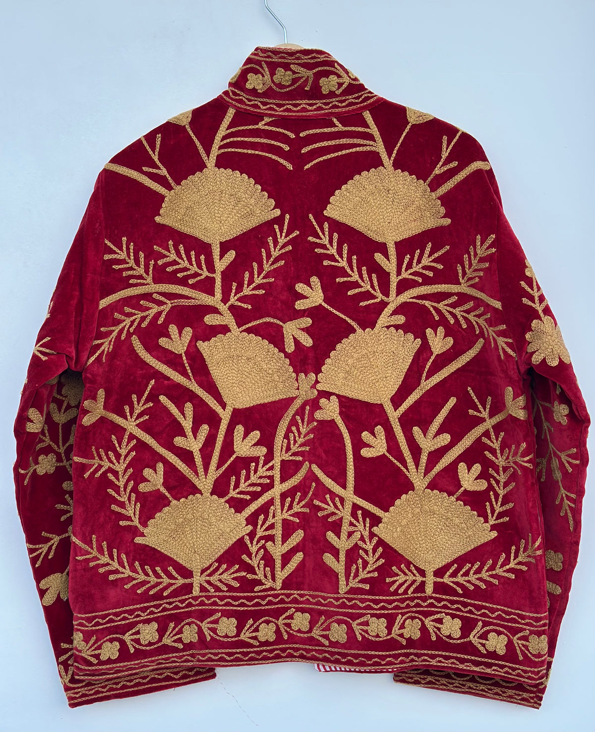 Red Velvet Suzani Jacket