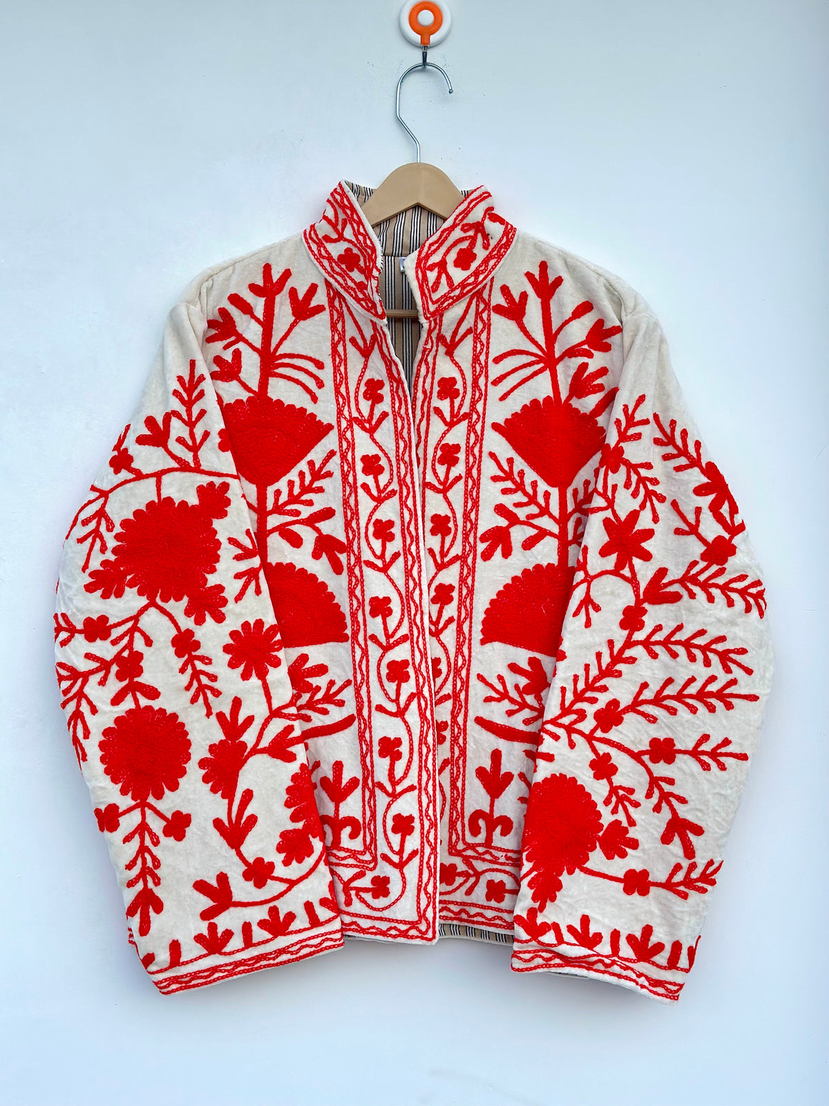 White Suzani Embroidery Jacket