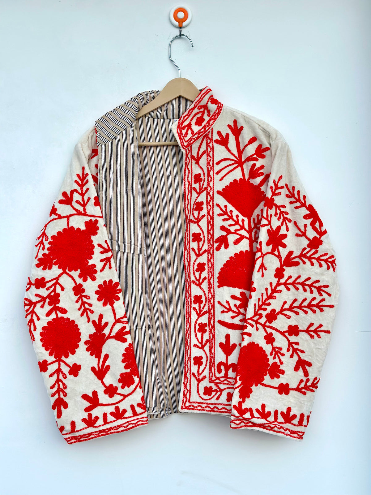 White Suzani Embroidery Jacket
