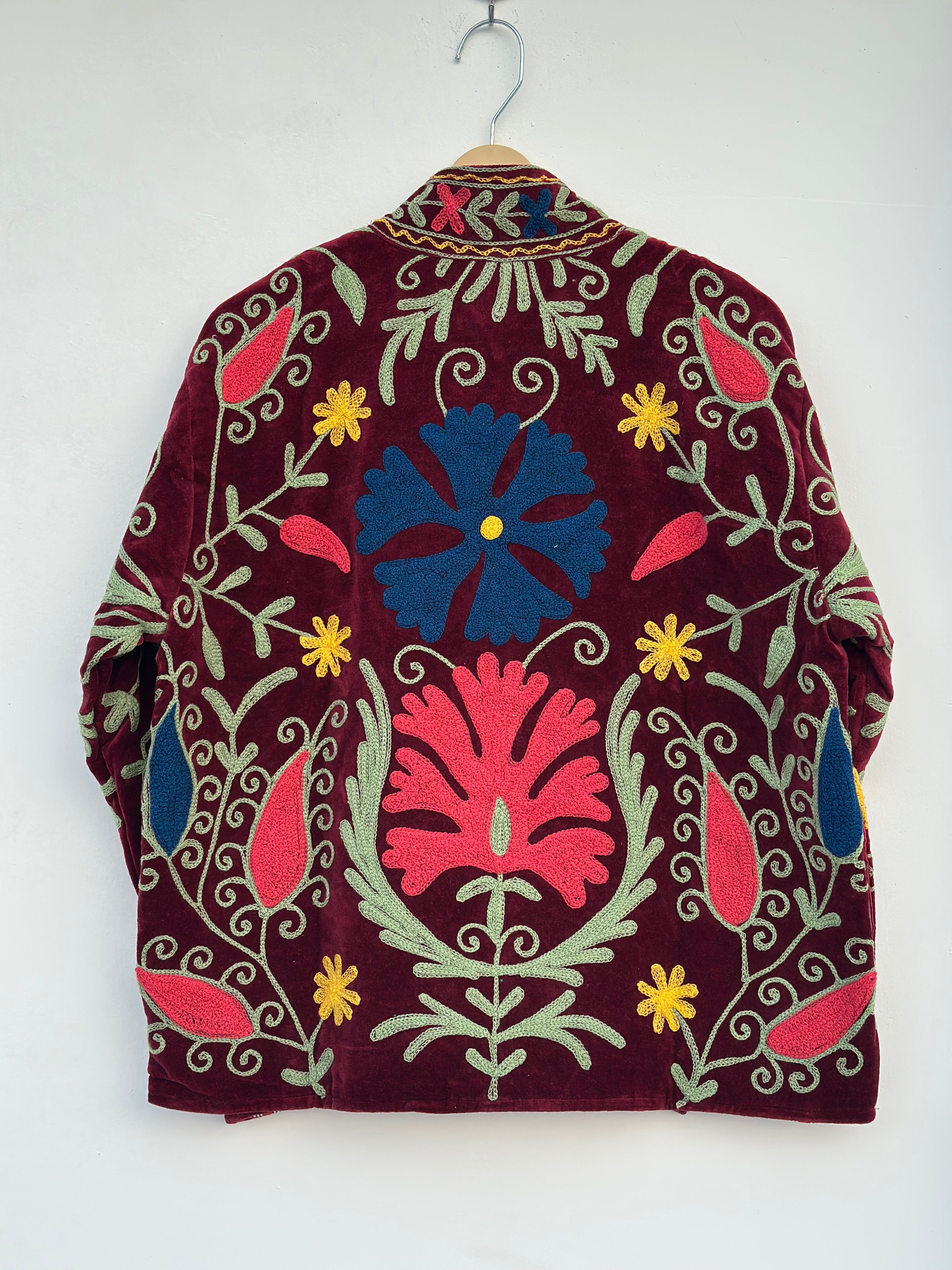 Image of Velvet Suzani Embroidered Jacket