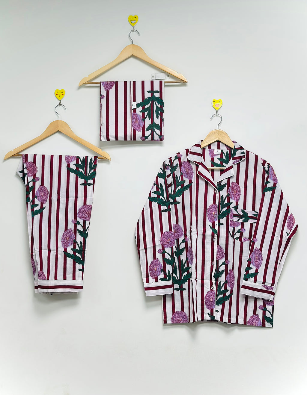 Handmade Floral Sleepwear Set Women’s Soft Cotton PJ